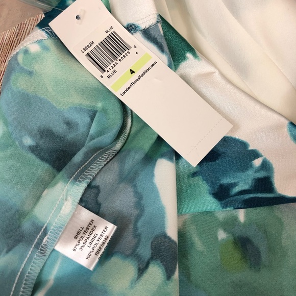 London Times Blue Cocktail Dress - Picture 14 of 15